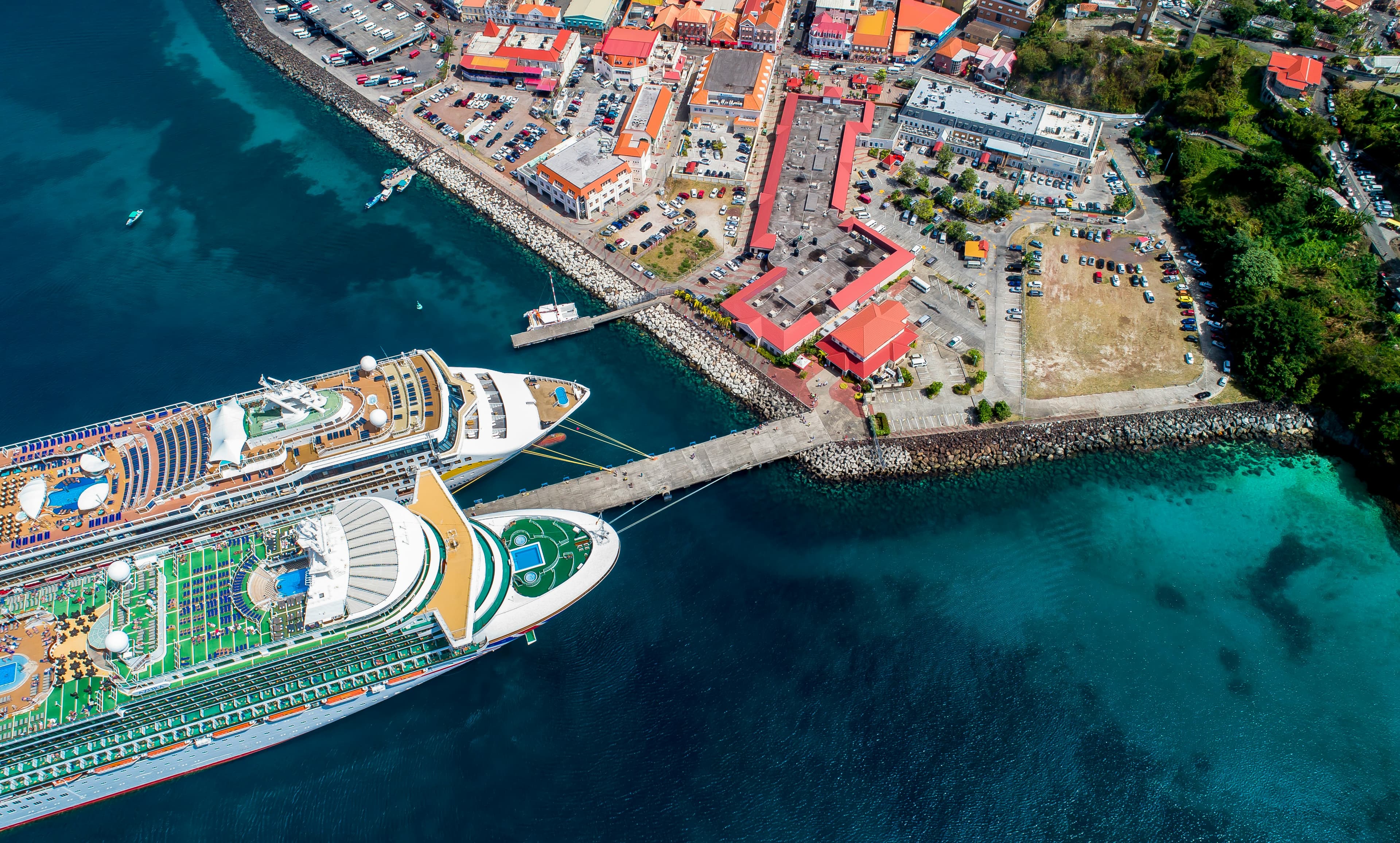 Aerial Grenada harbour